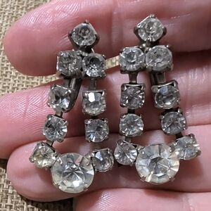 Vintage Rhinestone Coro Screw Back Earrings